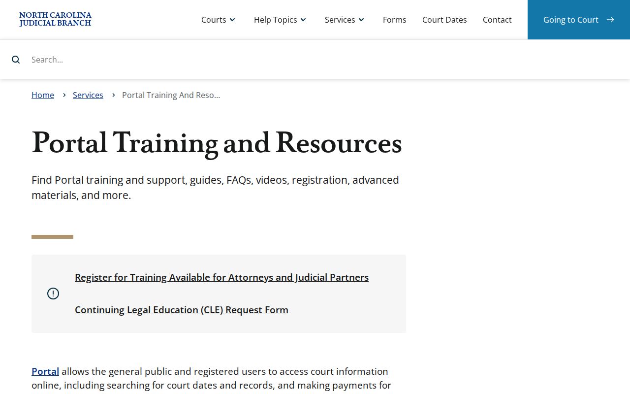 Polk County court date Portal training resource