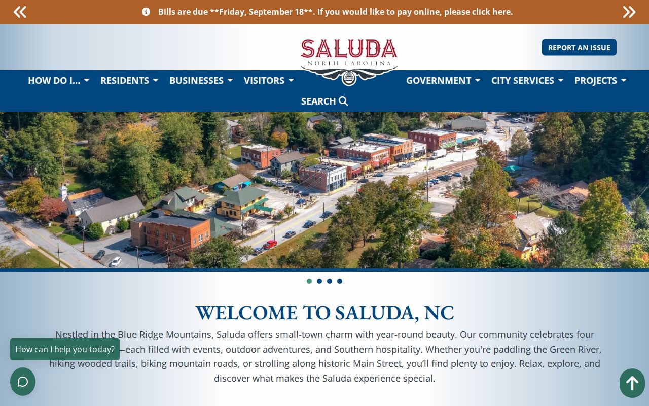 City of Saluda government source for local Saluda docket context